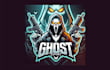 create ghost cartoon, character mascot logo with creative concepts