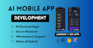 develop ai mobile app, flutter app, ai chatbot, ai website, ai automation