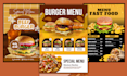 restaurant food menu design, digital and TV screen menu