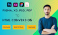 convert xd psd pdf image to html bootstrap tailwindcss