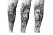 create sleeve tattoo design in geometric style