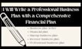 write a complete business plan with financial plan