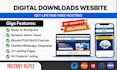 create converting digital downloads store responsive website