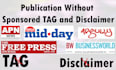 publish article without sponsored tag and without disclaimer
