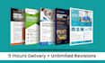 create stunning print ready flyer, handout or real estate business flyer