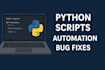 write python scripts and debug errors