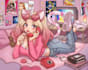 draw your character in a retro 90s anime style