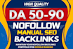 make high quality da 60 to 90 nofollow SEO backlinks for link building