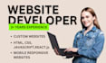 be your front end developer using HTML, CSS,  javascript, react js