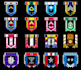 twitch sub badges, bit badges, text emotes and static emotes