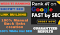 do advance shopify SEO optimization for google 1st ranking