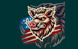 do modern wild hog head mascot logo design with express delivery