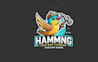 do creative hamming bird mascot logo design with business