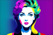draw a pretty or abstract pop art portrait