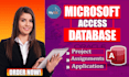 develop microsoft access database project and assignments