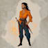 draw a fantasy character art for dnd or similar