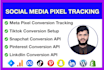 setup meta pixel, tiktok, snapchat, and pinterest, conversion API via GTM