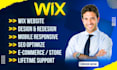 do wix website design redesign wix studio and development