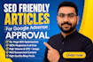 write SEO friendly article for google adsense approval