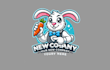 do make rabbit mascot logo design with 1 day delivery