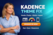 fix kadence theme issues, header or footer and mobile layout on wordpress