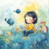 create watercolor illustrations for children book,