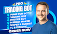 develop crypto ai trading bot, volume holder pump fun bundle bot on solana monad