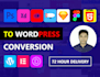convert PSD, figma, xd to wordpress using elementor pro or divi