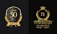design amazing luxury anniversary logo