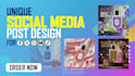 unique social media post graphics design