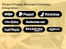 integrate stripe, paypal, razorpay, and other payment gateways