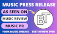 write a professional music press release post and publish