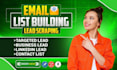 do b2b lead generation, prospect email list building, and lead scraping
