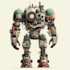custom futuristic mecha robot character illustration art