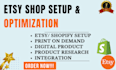 launch esty shop in 24 hours, expert setup and optimization