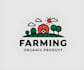 design family farm producing crops logo