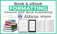 book formatting, atticus book formatting, amazon ebook formatting and publishing