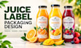 design juice beverage energy drink coffee label design