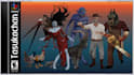 create psx low poly style 3d character model