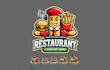 do awesome restaurant mascot logo design with 1 day delivery