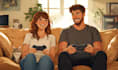 create disney couple portrait character logo and friendship