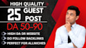 guest post, high da guest post and dofollow backlinks posting on da 50
