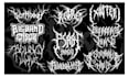 design a frostbitten black metal logo