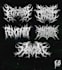 hand draw a brutal death metal logo
