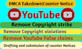 remove copyright strike,copyright violation,send counter notice to yt under dmca