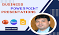 design powerpoint and google slides for business proposals and investors