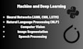 build machine learning and deep learning models for nlp, vision and audio