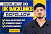 make high quality dofollow UK backlinks to improve google ranking