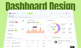 design a modern dashboard, saas web app, CRM and admin panel UI in figma