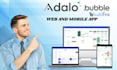 do bubble adalo bubble io website buildfire flutterflow web saas mvp mobile app